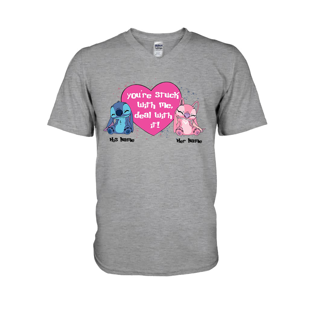 Personalized Couple T-shirt and Hoodie You're Stuck With Me Gift T-shirt & Hoodie GradoCreations