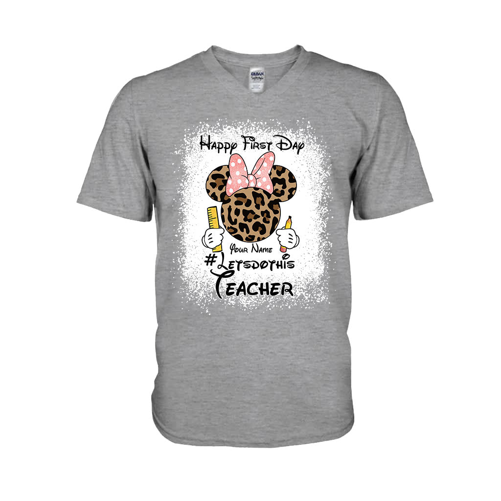 Personalized Teacher T-shirt & Hoodie Happy First Day Gift T-shirt & Hoodie GradoCreations