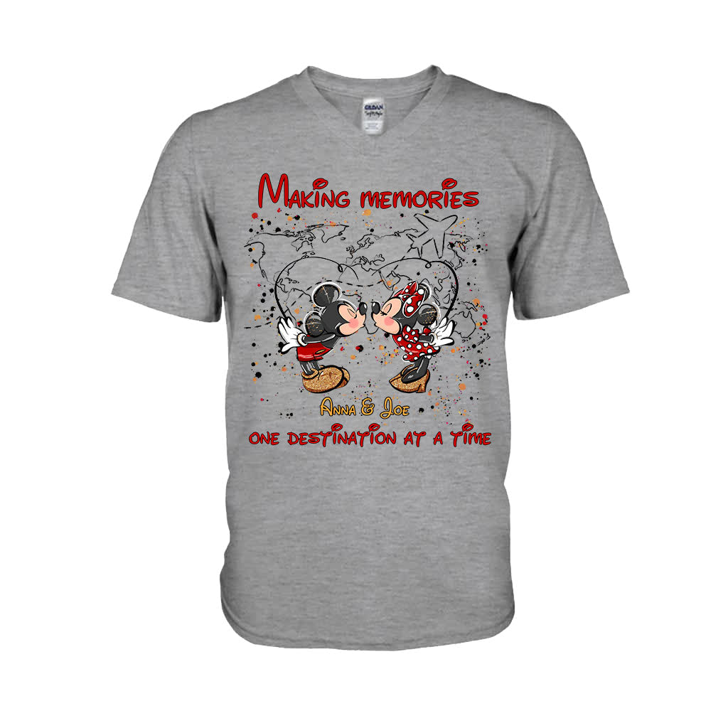 Personalized Mickey Mouse T-Shirt & Hoodie with Custom Names for Couples T-shirt & Hoodie GradoCreations