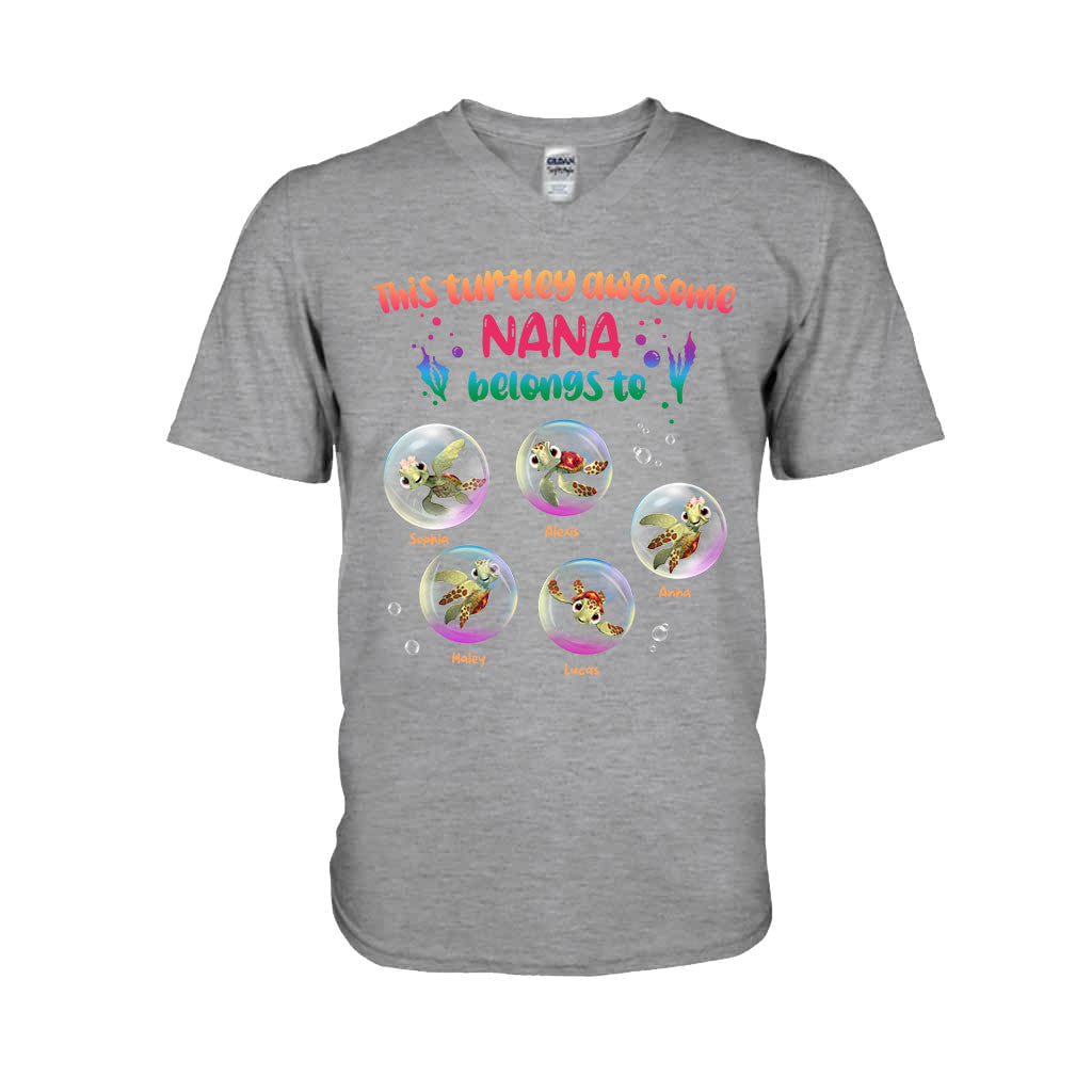 Personalized Turtley Awesome Nana T-shirt Custom Family Gift T-shirt & Hoodie GradoCreations