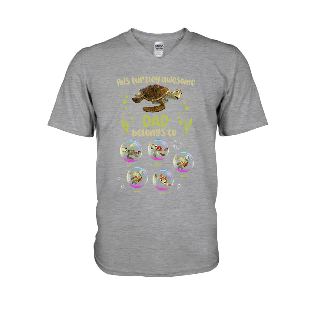 Personalized Turtley Awesome Dad T-shirt & Hoodie Gift T-shirt & Hoodie GradoCreations