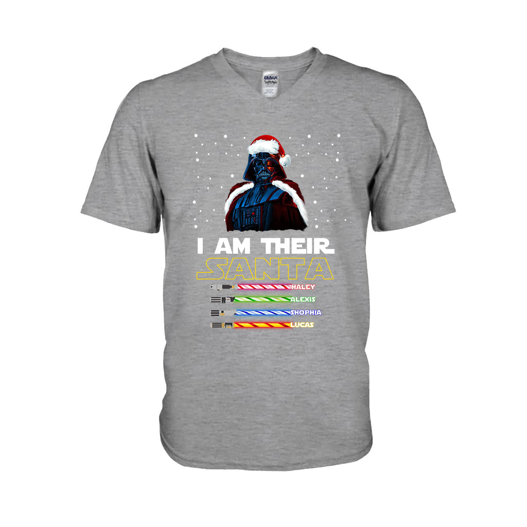Personalized Christmas T-Shirt & Hoodie Gift for Dad - I Am Their Santa T-shirt & Hoodie GradoCreations