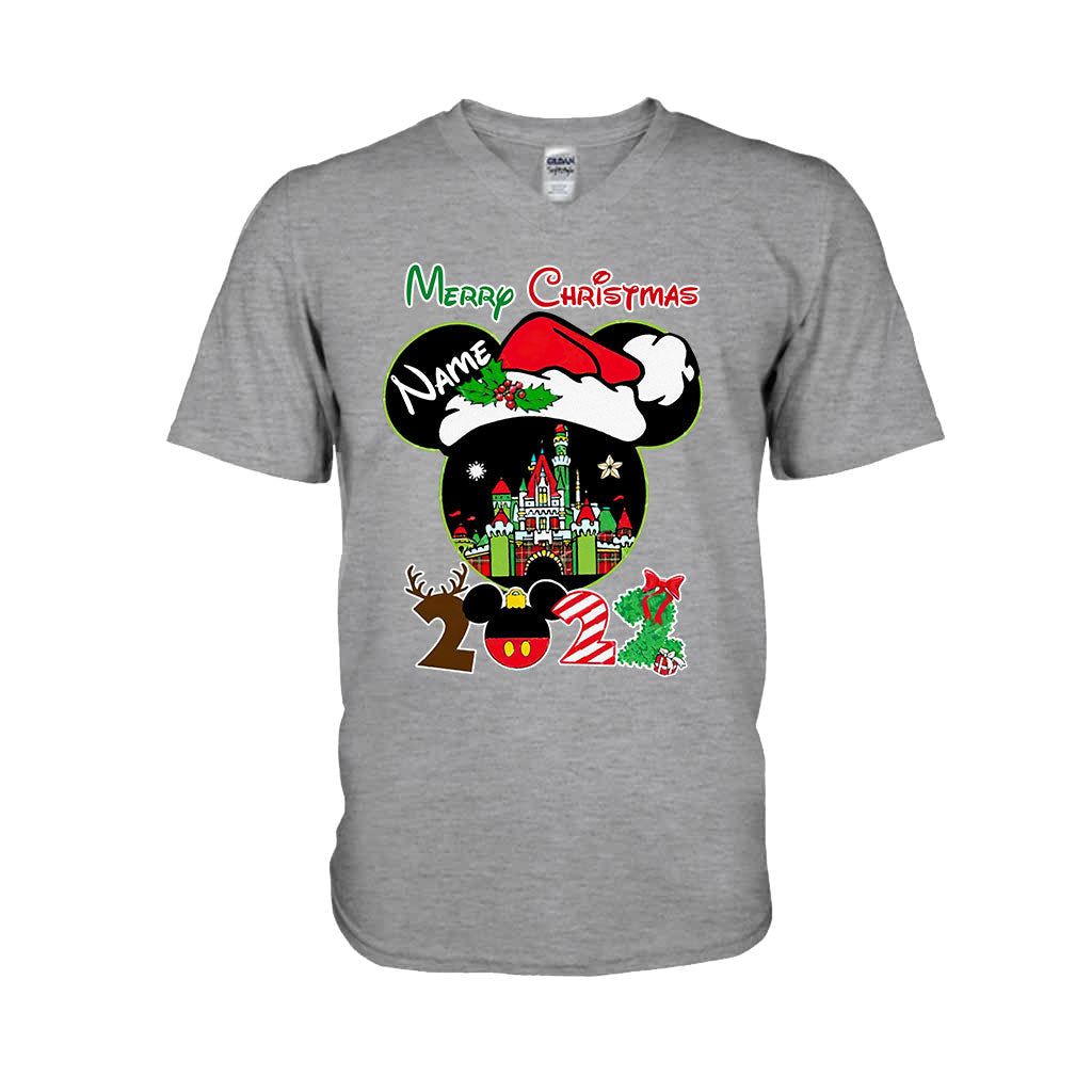 Personalized Christmas Mouse T-shirt & Hoodie Custom Name Gift T-shirt & Hoodie GradoCreations