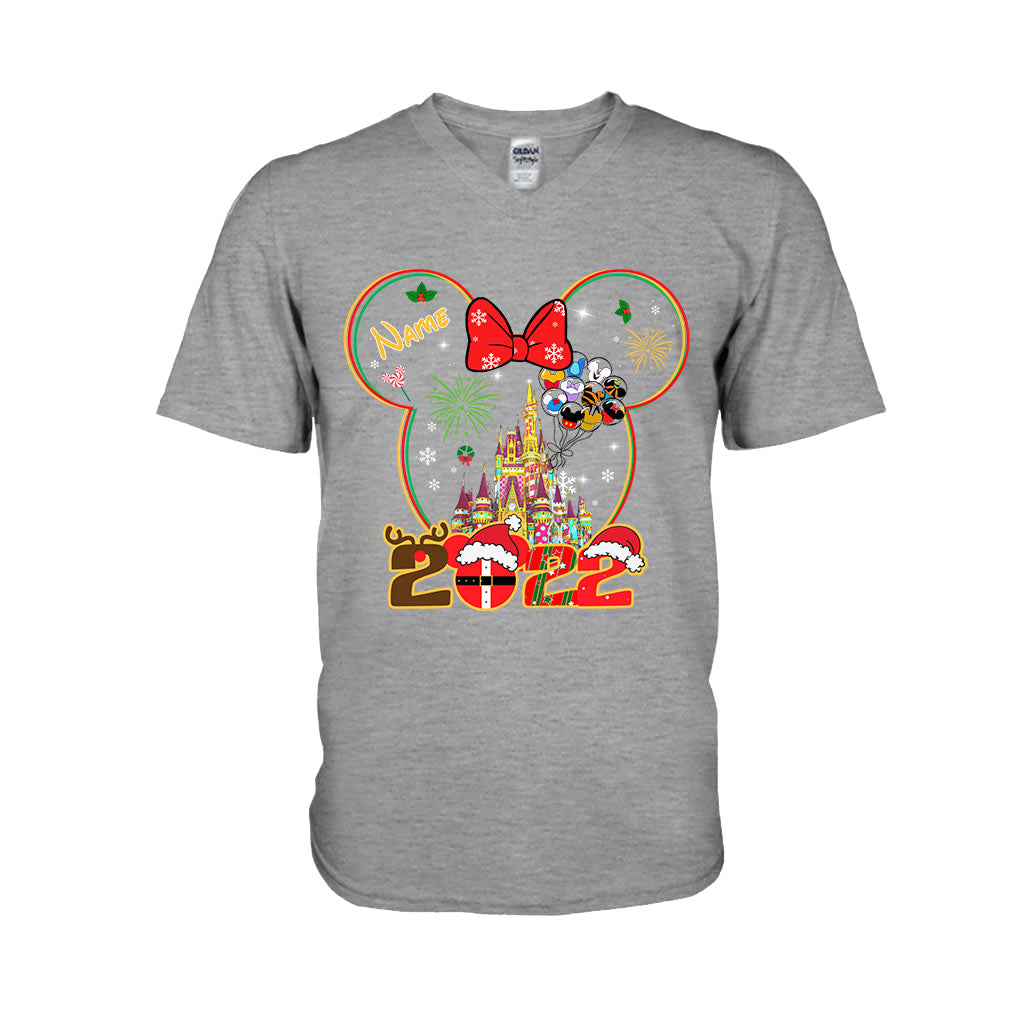 Personalized Christmas Mouse T-shirt & Hoodie for Kids - Custom Name Gift T-shirt & Hoodie GradoCreations