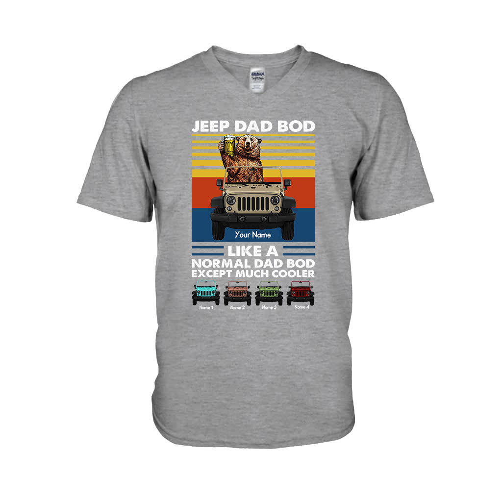 Personalized Jeep Dad Bod T-shirt & Hoodie Custom Name Gift T-shirt & Hoodie GradoCreations