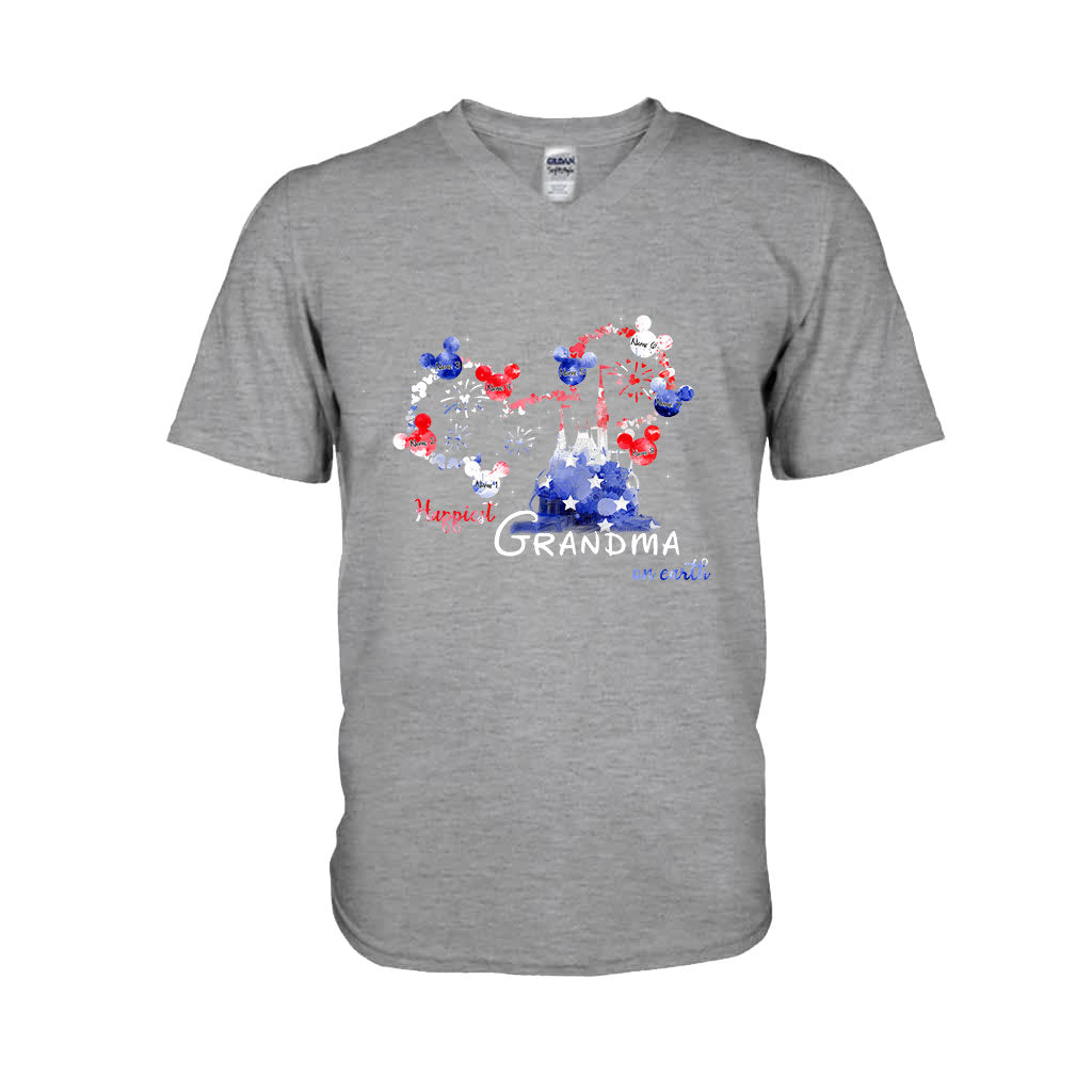 Personalized Happiest Grandma Independence Day T-shirt & Hoodie Gift T-shirt & Hoodie GradoCreations