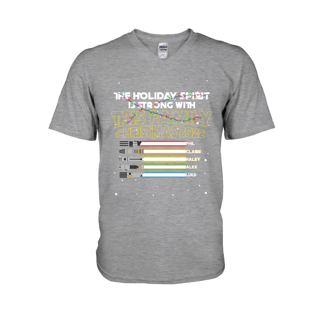 Personalized Christmas Family T-Shirt with Holiday Spirit Design T-shirt & Hoodie GradoCreations