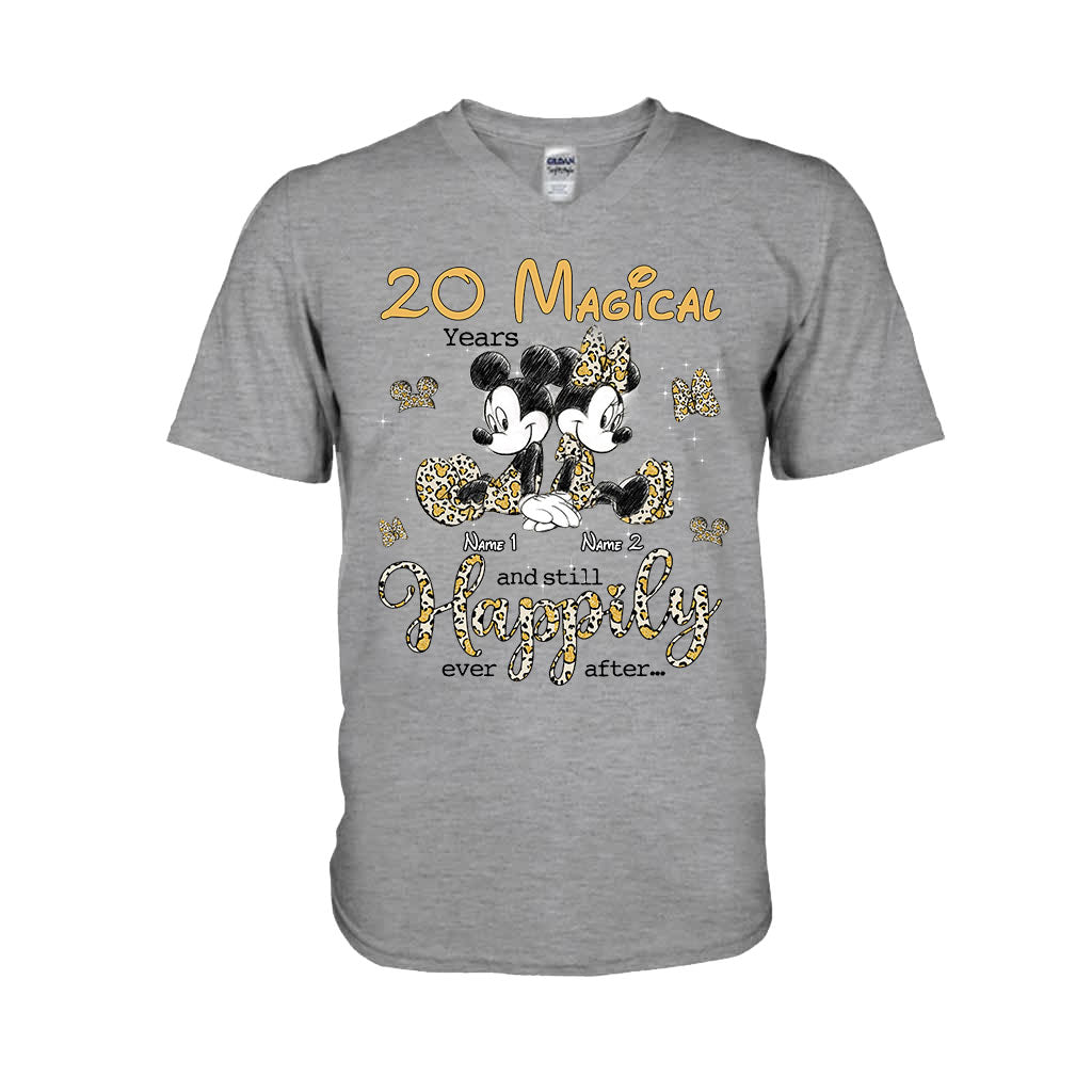 Personalized Couple T-shirt and Hoodie with Custom Names for Anniversary T-shirt & Hoodie GradoCreations