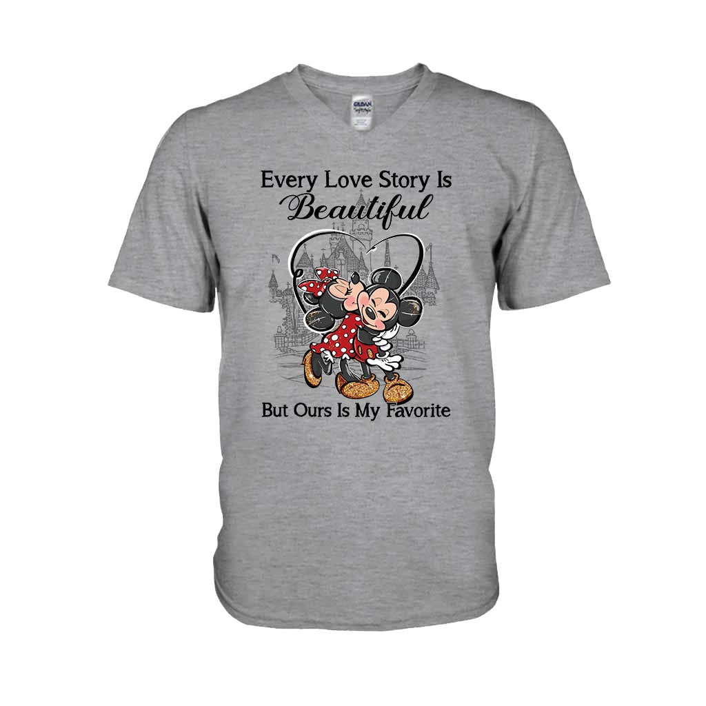 Personalized Love Story Mouse T-Shirt & Hoodie Gift for Couples T-shirt & Hoodie GradoCreations