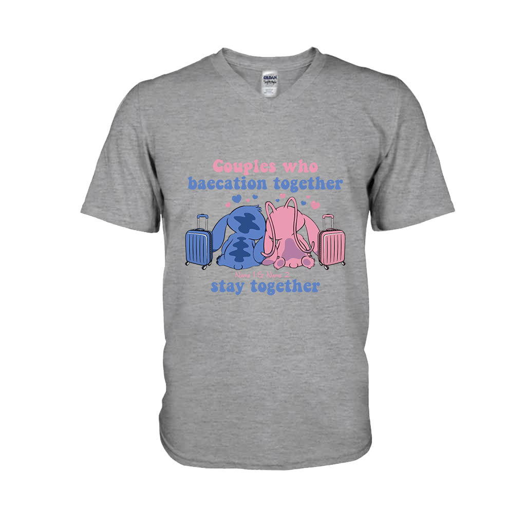 Personalized Baecation Couple T-Shirt and Hoodie Custom Names Gift T-shirt & Hoodie GradoCreations