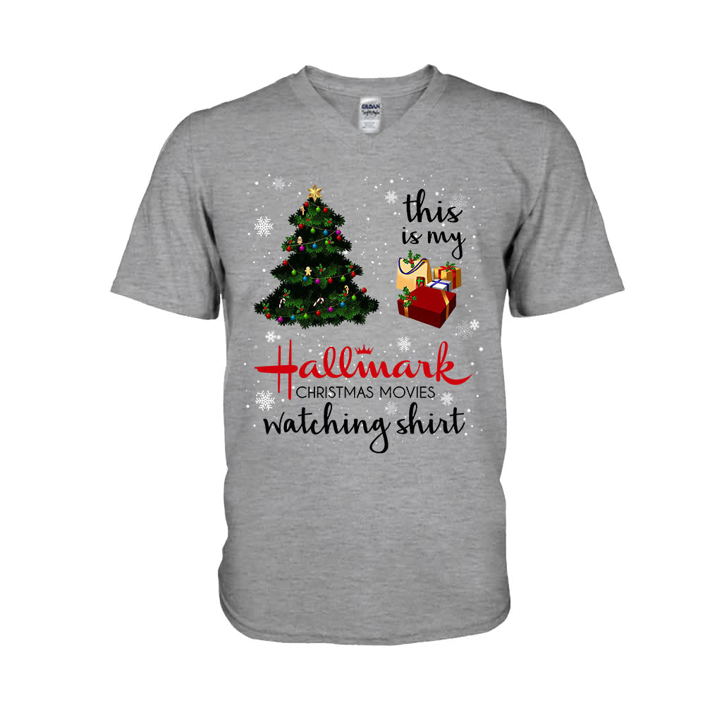 Personalized Hallmark Christmas Movies Watching T-shirt & Hoodie T-shirt & Hoodie GradoCreations