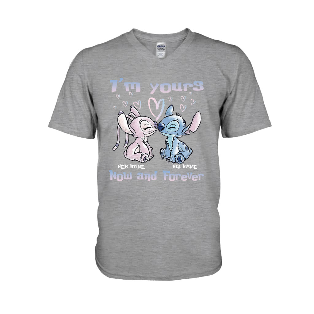 Personalized Ohana Couples T-shirt & Hoodie Gift Set T-shirt & Hoodie GradoCreations