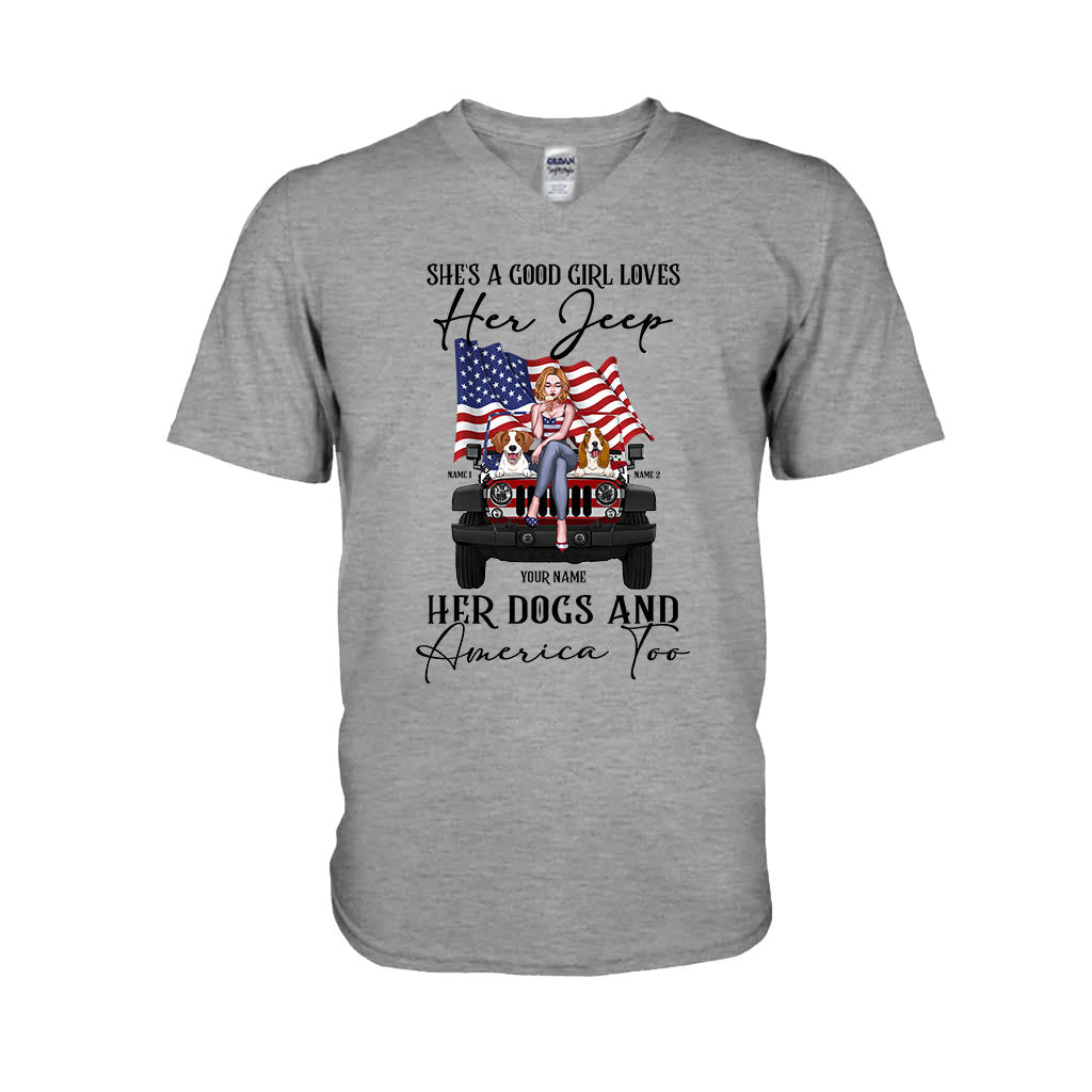 Personalized Independence Day T-Shirt & Hoodie with Names for Jeep Lovers T-shirt & Hoodie GradoCreations