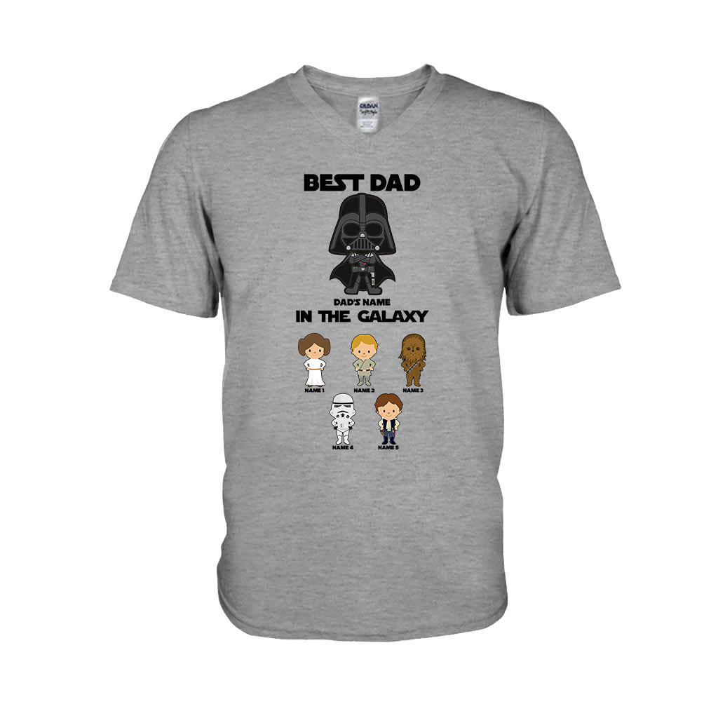 Personalized Best Dad In The Galaxy T-Shirt & Hoodie Gift for Father's Day T-shirt & Hoodie GradoCreations