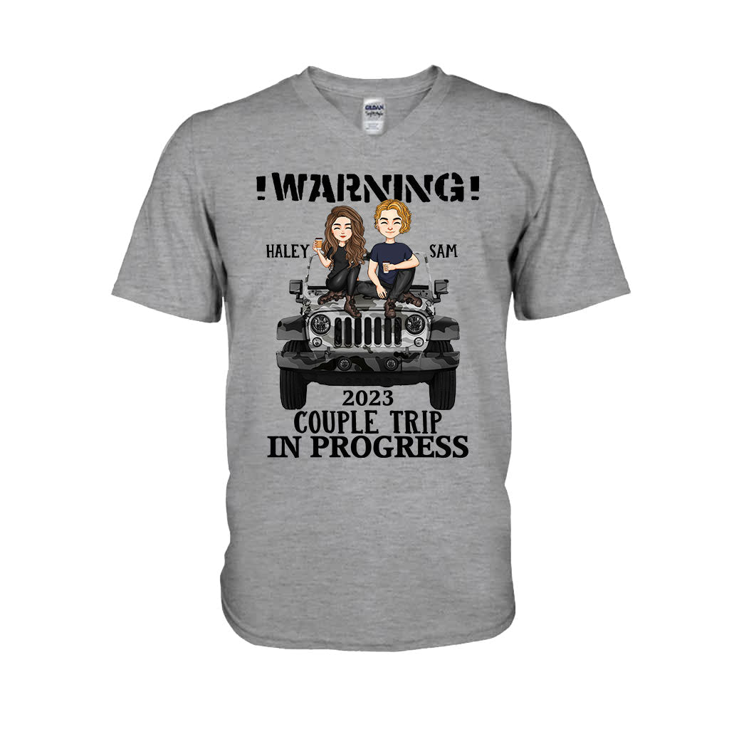 Personalized Couple Car T-Shirt and Hoodie with Custom Names | Engagement, Valentine's Day, Anniversary Gift T-shirt & Hoodie GradoCreations