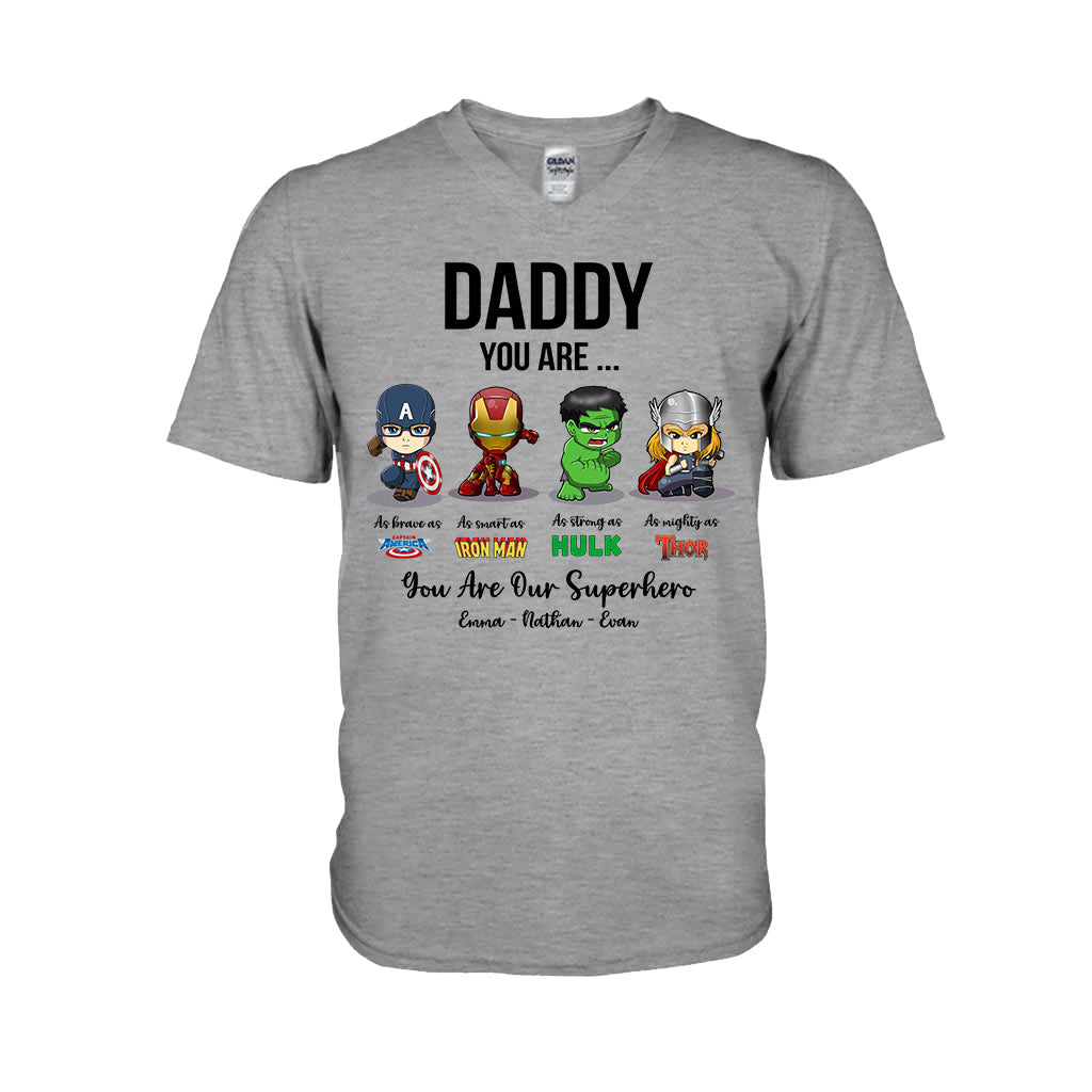 Personalized Father's Day T-shirt Hoodie Superhero Gift T-shirt & Hoodie GradoCreations
