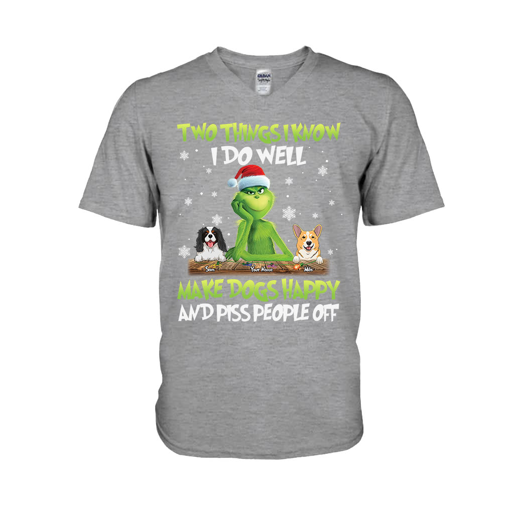 Personalized Grinch Christmas T-Shirt & Hoodie Gift for Dog Lovers T-shirt & Hoodie GradoCreations