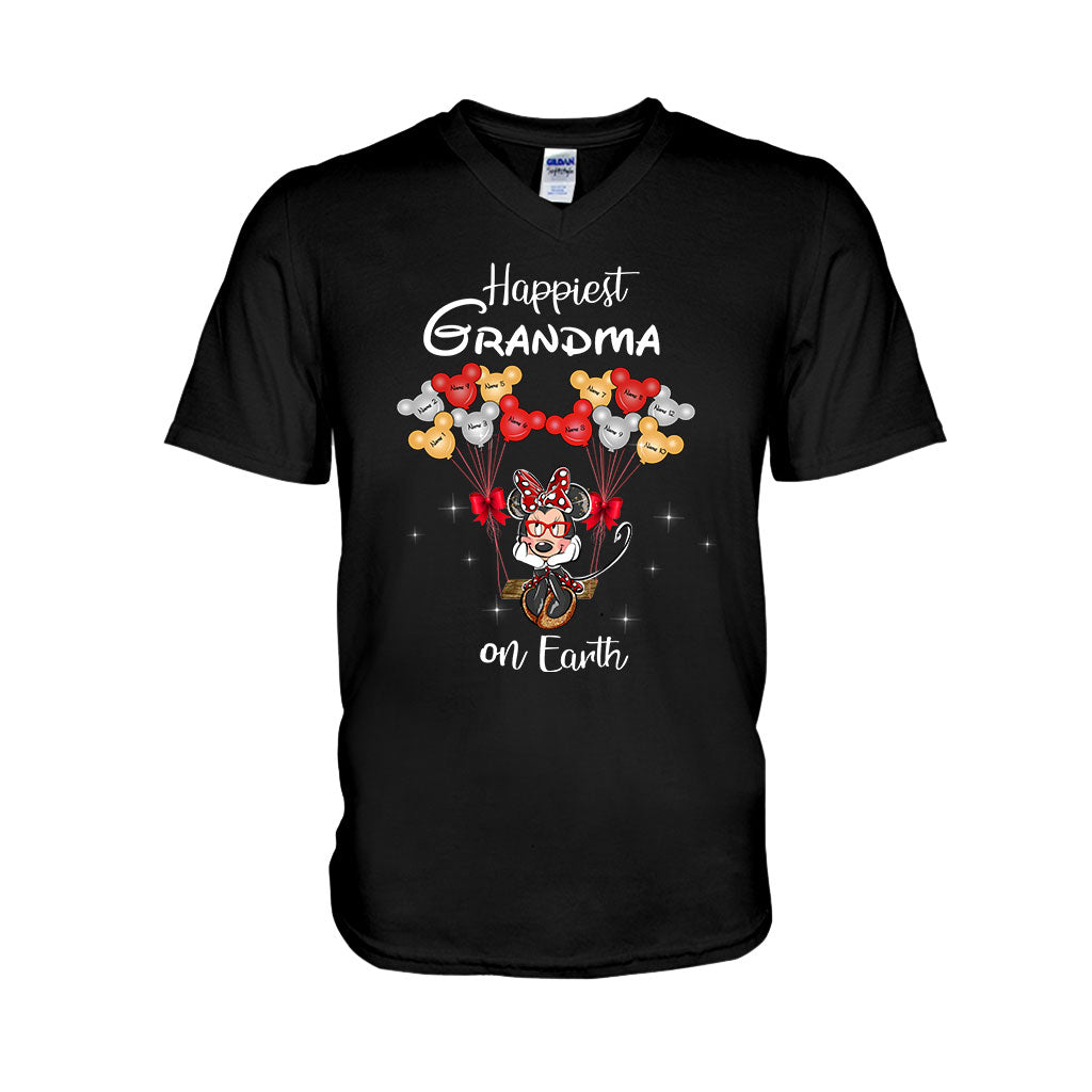 Personalized Grandma T-Shirt & Hoodie with Happiest Grandma Design T-shirt & Hoodie GradoCreations