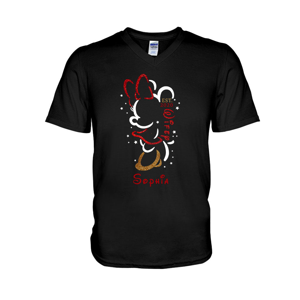 Personalized Couple T-Shirt and Hoodie Set with Names for Anniversary Gift T-shirt & Hoodie GradoCreations