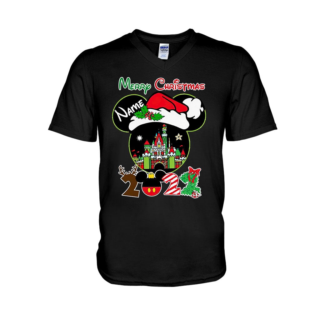 Personalized Christmas Mouse T-shirt & Hoodie Custom Name Gift T-shirt & Hoodie GradoCreations