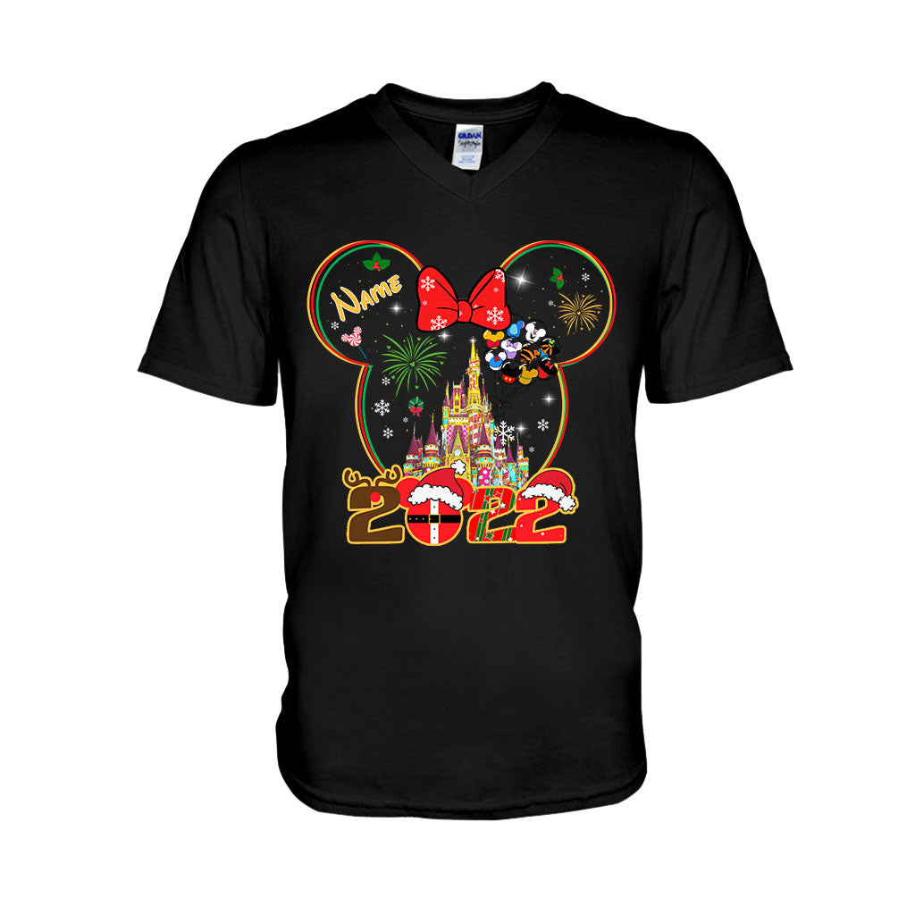 Personalized Christmas Mouse T-shirt & Hoodie for Kids - Custom Name Gift T-shirt & Hoodie GradoCreations
