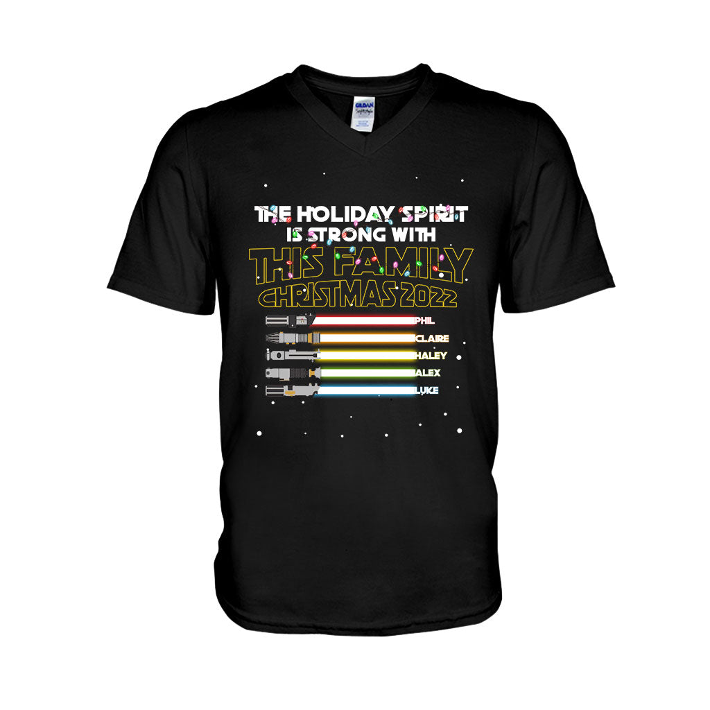 Personalized Christmas Family T-Shirt with Holiday Spirit Design T-shirt & Hoodie GradoCreations