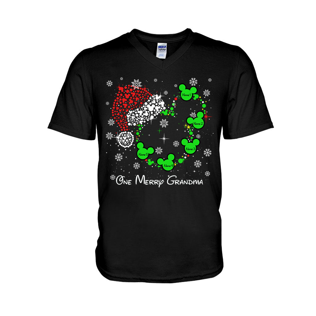 Personalized Christmas T-Shirt & Hoodie for Grandma | Custom Names T-shirt & Hoodie GradoCreations