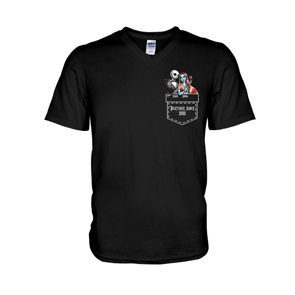 Personalized Nightmare Before Christmas T-Shirt & Hoodie Gift for Couples T-shirt & Hoodie GradoCreations