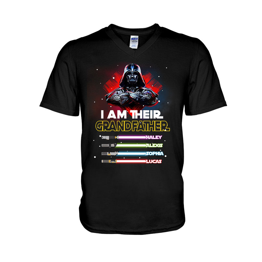 Personalized Grandfather T-shirt & Hoodie with Custom Names T-shirt & Hoodie GradoCreations