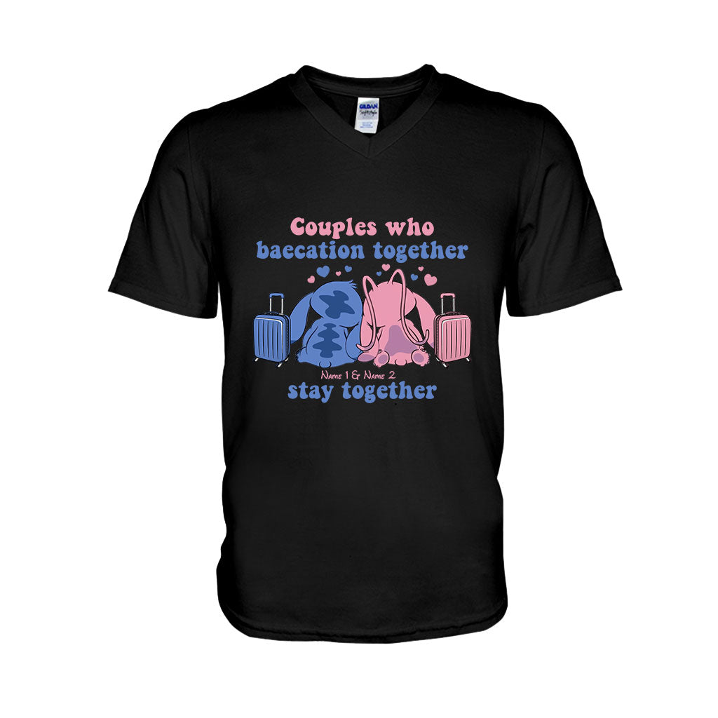 Personalized Baecation Couple T-Shirt and Hoodie Custom Names Gift T-shirt & Hoodie GradoCreations