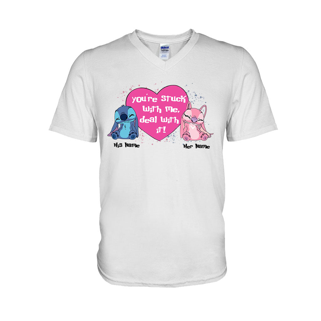 Personalized Couple T-shirt and Hoodie You're Stuck With Me Gift T-shirt & Hoodie GradoCreations