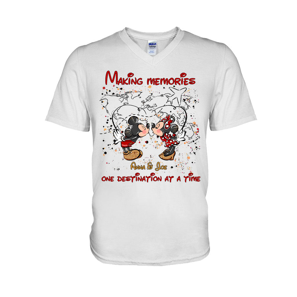 Personalized Mickey Mouse T-Shirt & Hoodie with Custom Names for Couples T-shirt & Hoodie GradoCreations