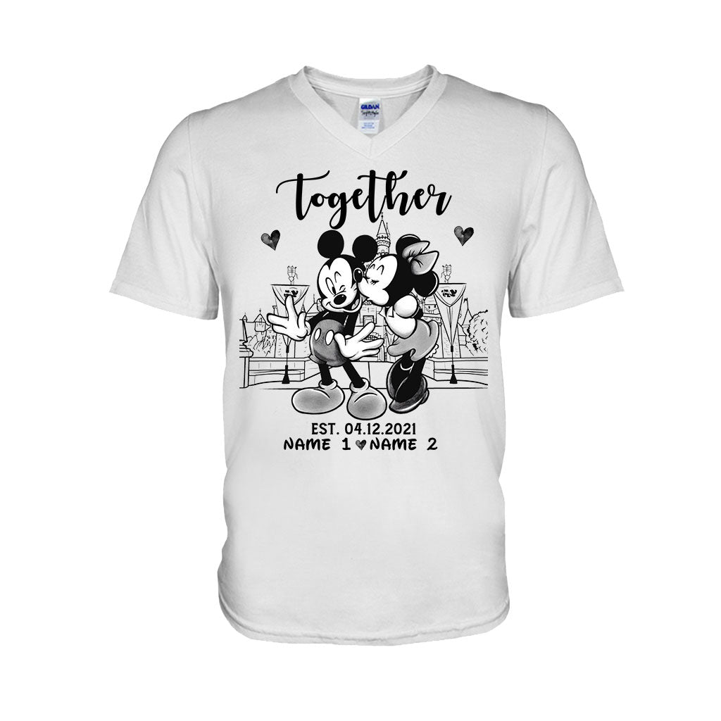 Personalized Couple Mouse T-shirt & Hoodie Gift for Anniversary T-shirt & Hoodie GradoCreations