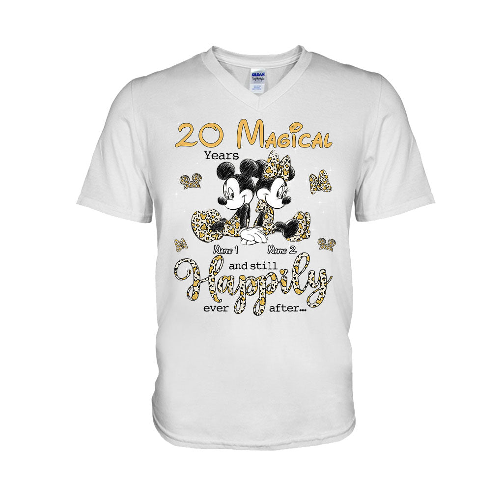 Personalized Couple T-shirt and Hoodie with Custom Names for Anniversary T-shirt & Hoodie GradoCreations