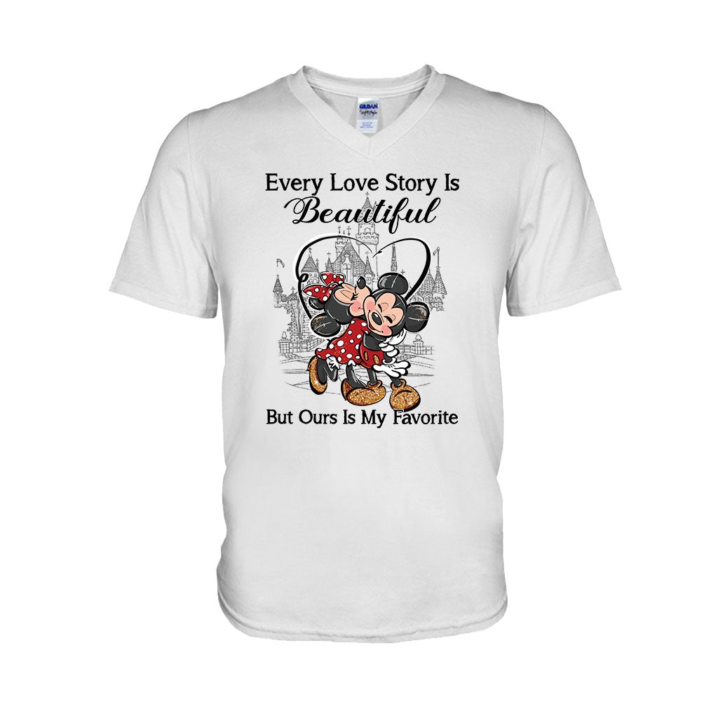 Personalized Love Story Mouse T-Shirt & Hoodie Gift for Couples T-shirt & Hoodie GradoCreations