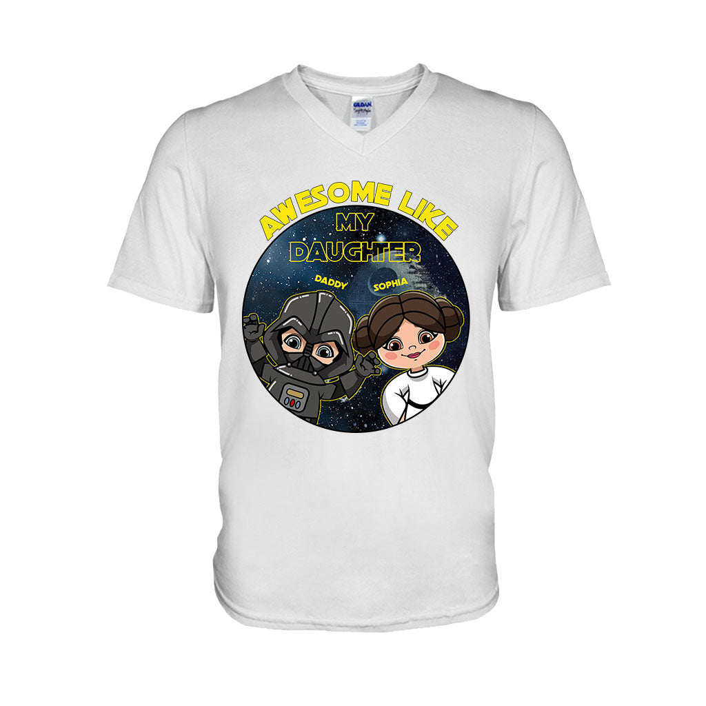 Personalized Awesome Like My Daughter T-shirt Hoodie Gift for Dad T-shirt & Hoodie GradoCreations