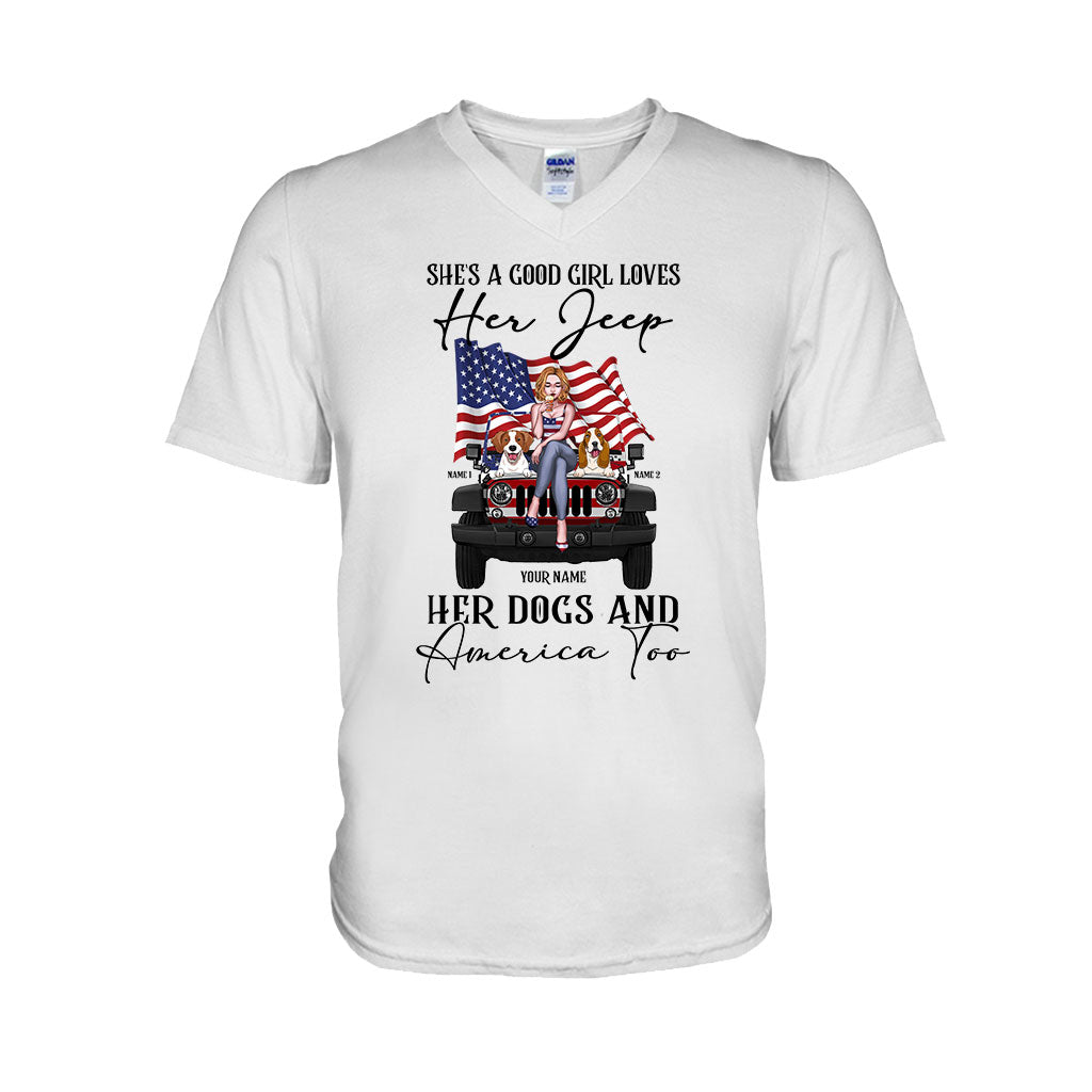 Personalized Independence Day T-Shirt & Hoodie with Names for Jeep Lovers T-shirt & Hoodie GradoCreations