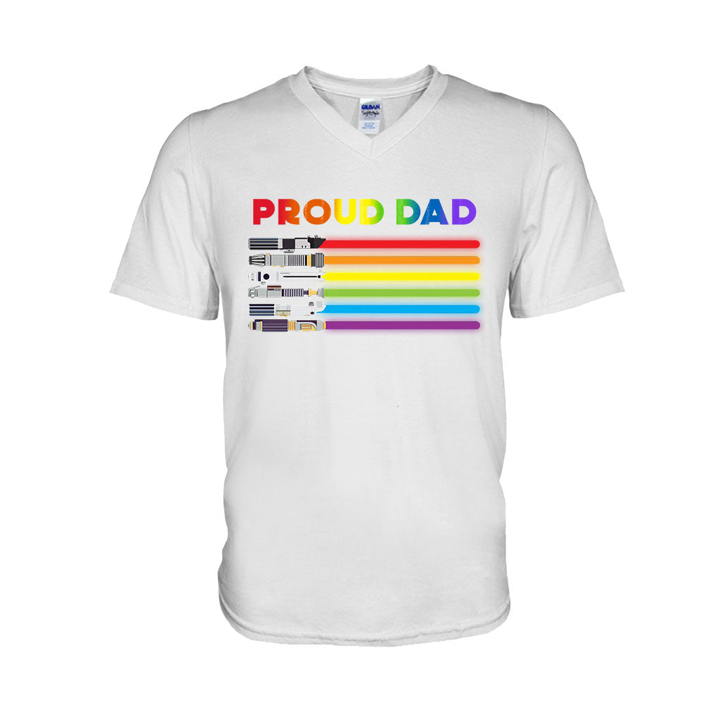 Personalized Proud Dad LGBT Support T-shirt & Hoodie Gift T-shirt & Hoodie GradoCreations