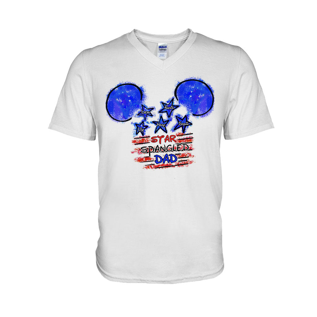 Personalized Star Spangled Dad T-Shirt & Hoodie Gift for Father's Day T-shirt & Hoodie GradoCreations