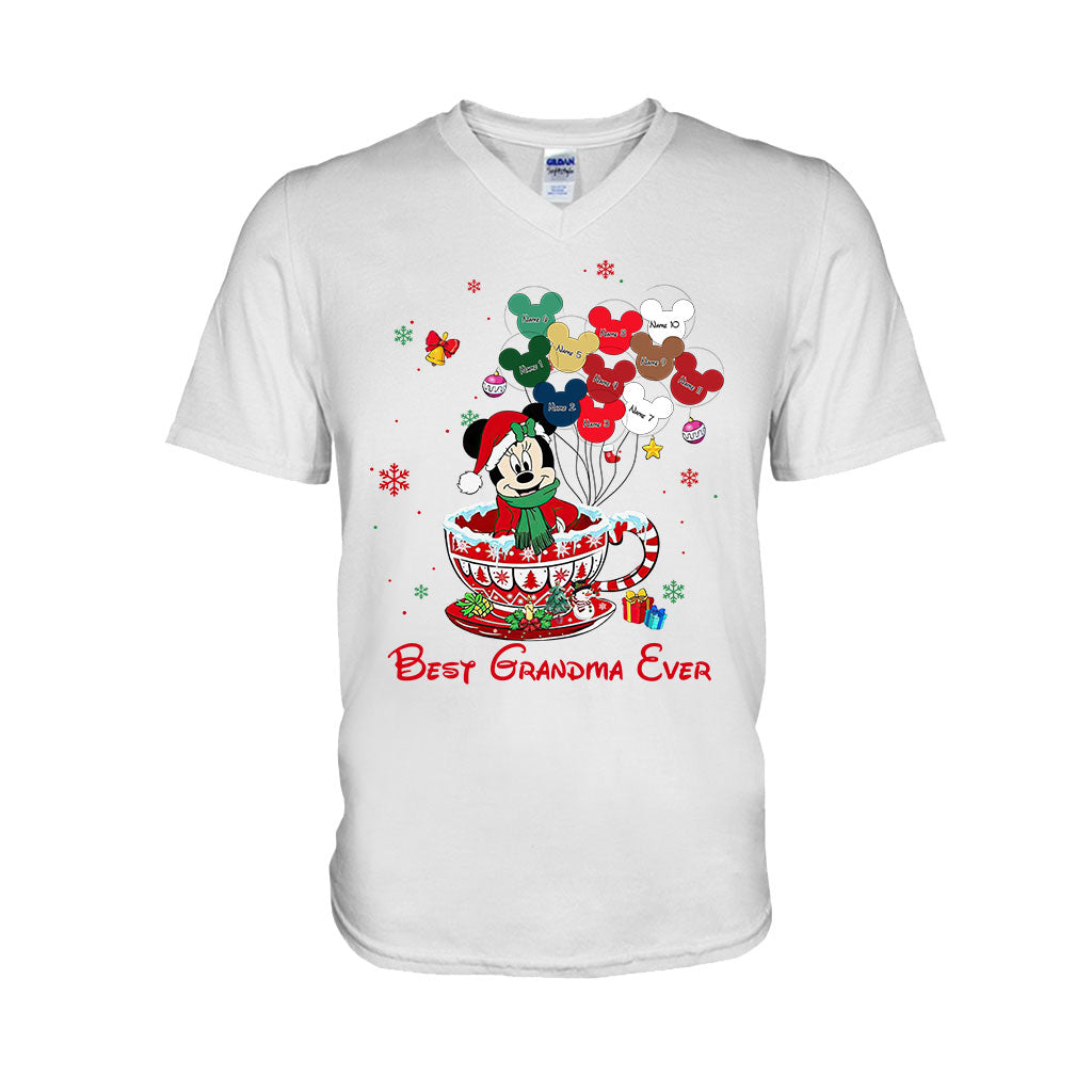 Personalized Christmas T-shirt & Hoodie for Grandma - Best Grandma Ever Gift T-shirt & Hoodie GradoCreations