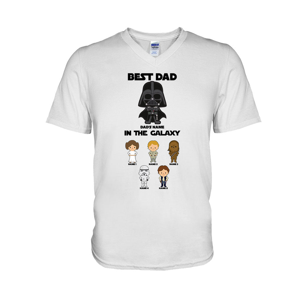 Personalized Best Dad In The Galaxy T-Shirt & Hoodie Gift for Father's Day T-shirt & Hoodie GradoCreations