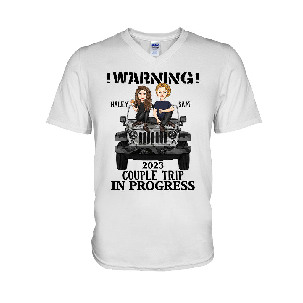 Personalized Couple Car T-Shirt and Hoodie with Custom Names | Engagement, Valentine's Day, Anniversary Gift T-shirt & Hoodie GradoCreations
