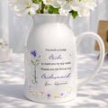 Personalized Ceramic Flower Vase Custom Name Gift for Bride Flower Vase GradoCreations