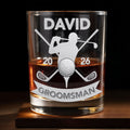 Personalized Custom Whiskey Glass Gift for Groomsman Golf Lover Whiskey Glass GradoCreations