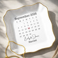 Personalized Lace Jewelry Dish Custom Names Wedding Gift