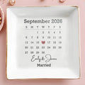 Personalized Jewelry Dish Custom Names Special Date Gift for Couples