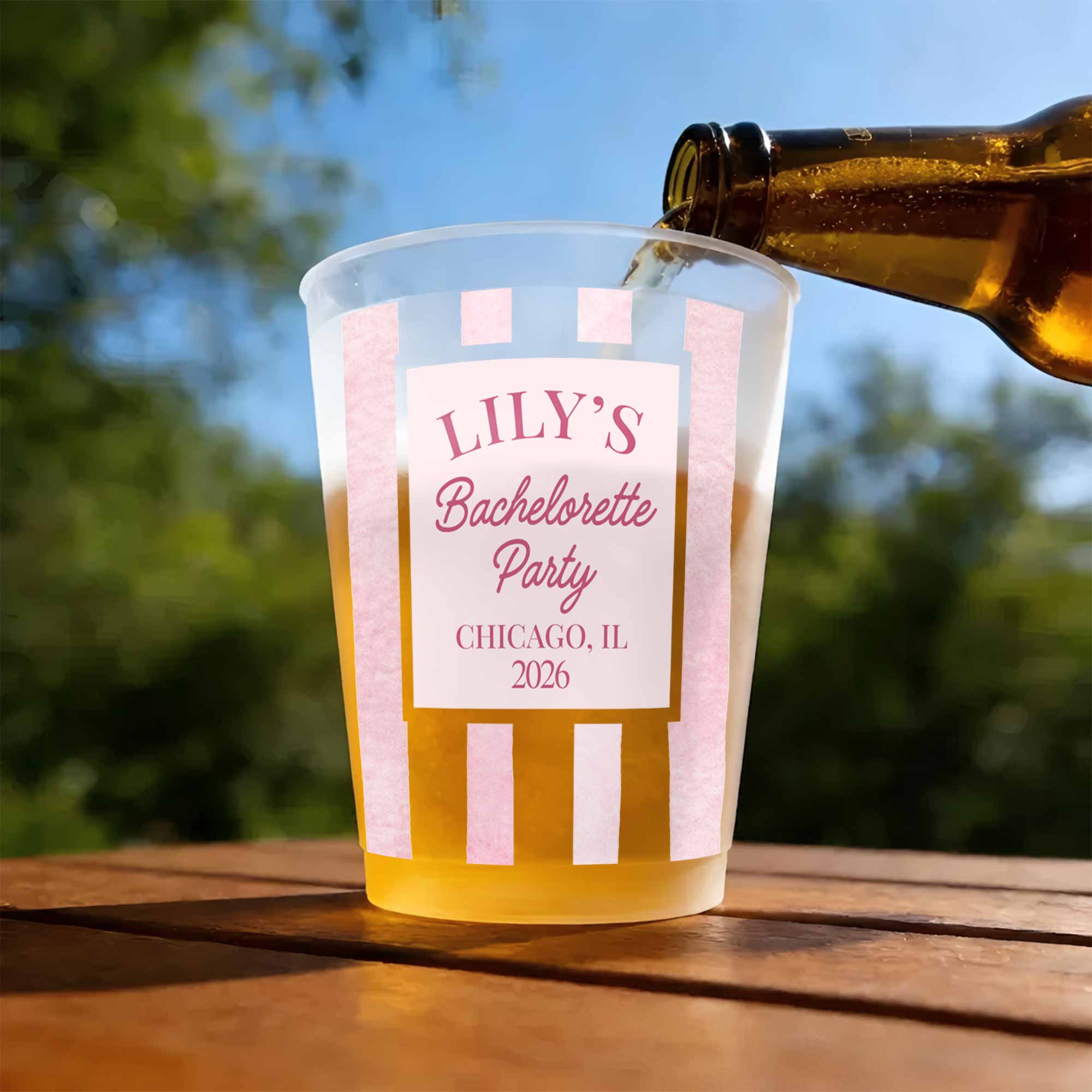 Personalized Frosted Cups Custom Name Bachelorette Party Gift Frosted Cups GradoCreations