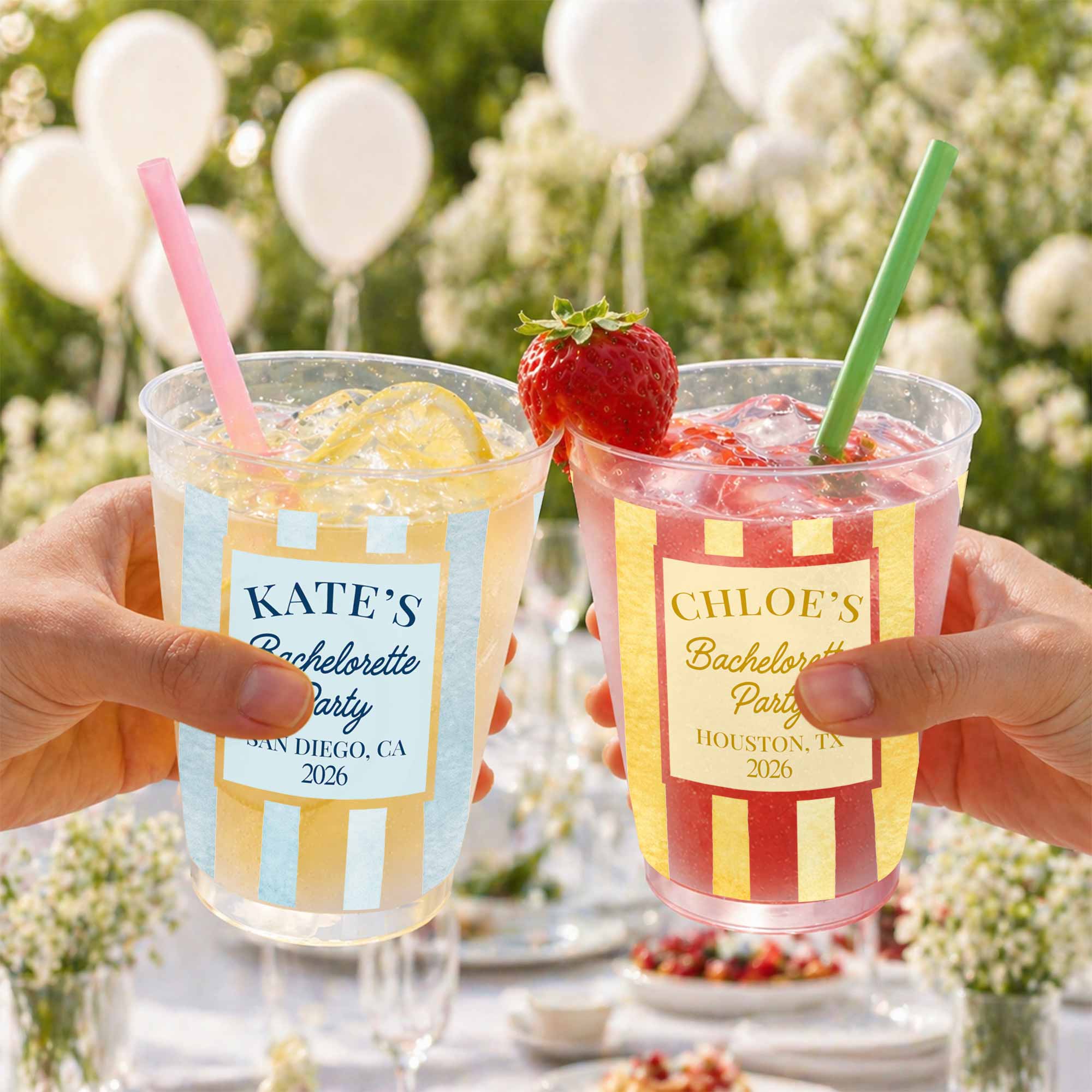 Personalized Frosted Cups Custom Name Bachelorette Party Gift Frosted Cups GradoCreations