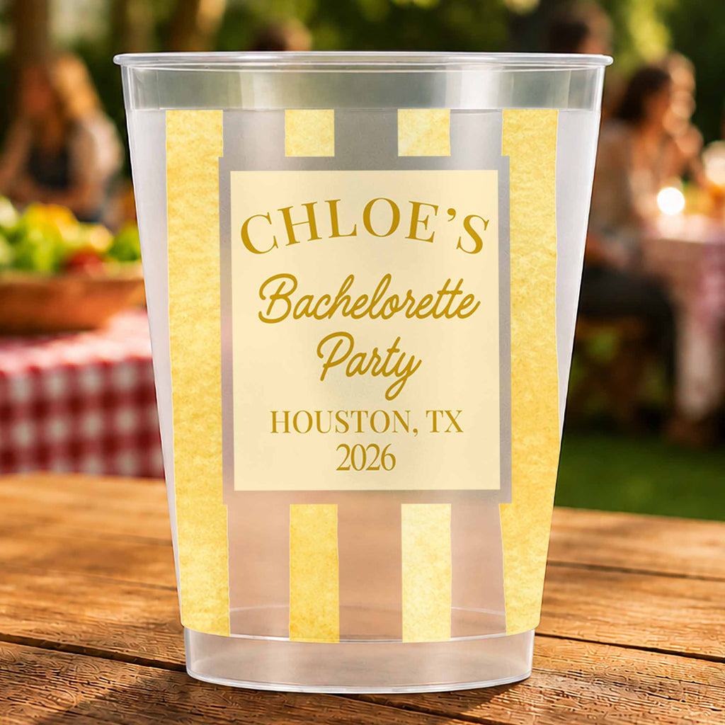 Personalized Frosted Cups Custom Name Bachelorette Party Gift Frosted Cups GradoCreations