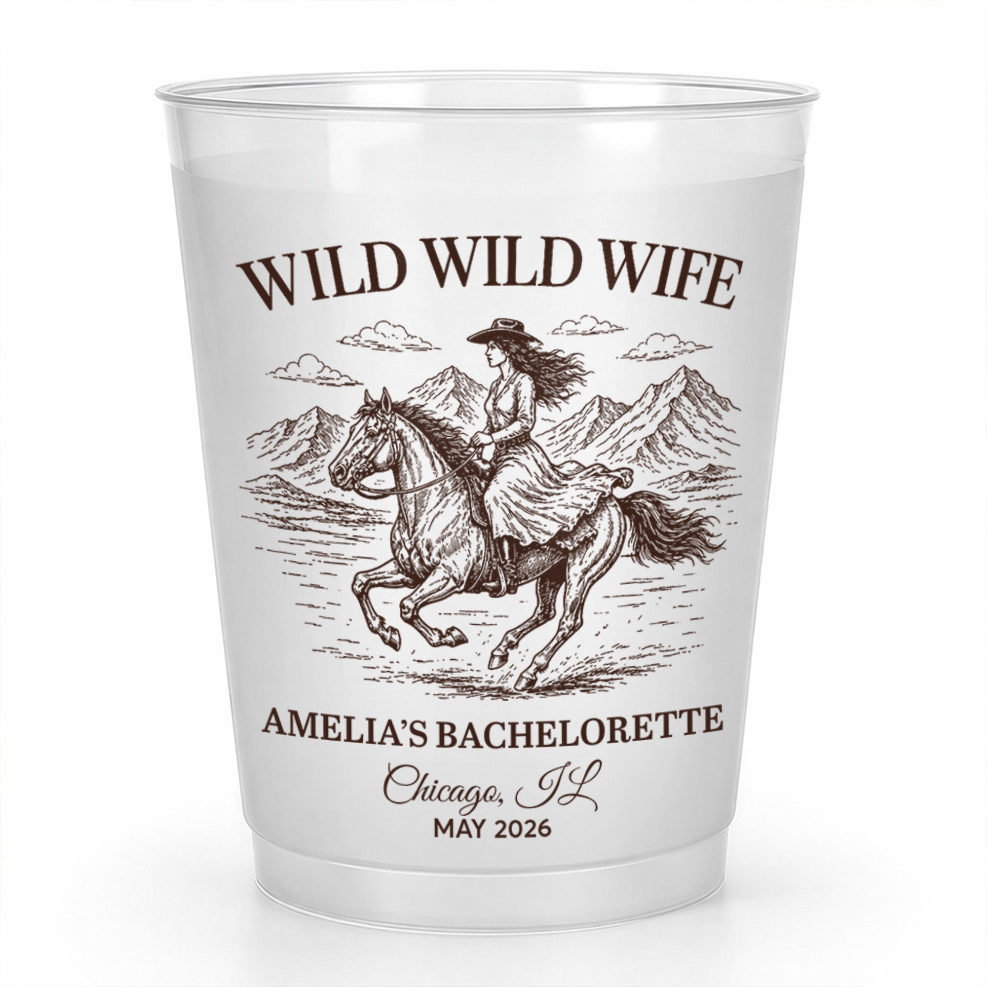 Personalized Frosted Cups Custom Design for Bachelorette Party Frosted Cups GradoCreations